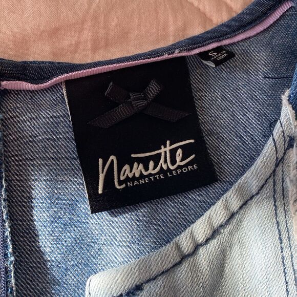 EUC Nanette Lapore Denim Patchwork Dress(size Small) - Picture 7 of 9